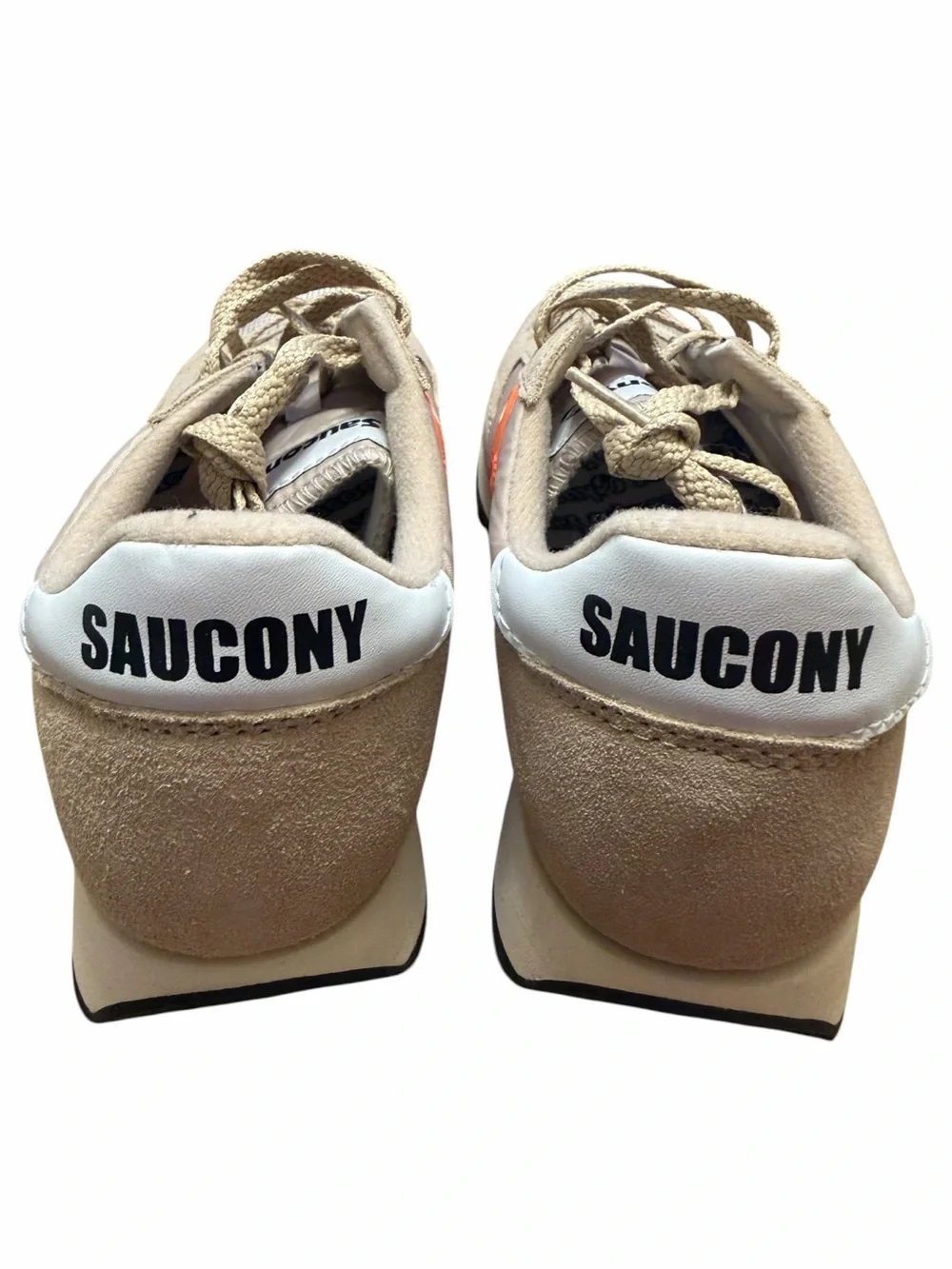 Retro Runner Saucony Jazz Vintage Men 7 Women 8.5 Tan Orange Sneakers